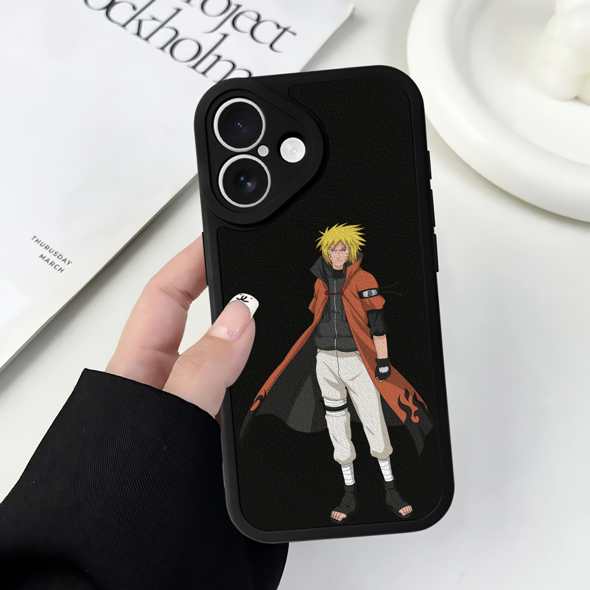 （画像用） NARUTO -ナルト- うずまき ナルト Uzumaki Naruto 【iPhone 16シリーズ対応】シリコンスマホケース（レザー調） 材質：シリコン